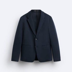 Zara Stretch Blazer (Blue) (NWT)